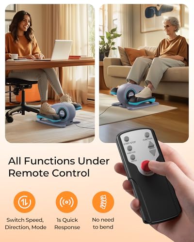 Under Desk Elliptical Electric Leg Exerciser with Remote Control R854