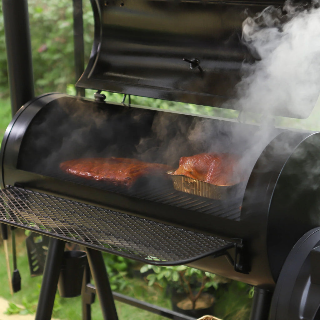 Heavy Duty BBQ Charcoal Grill with Offset Smoker Q498