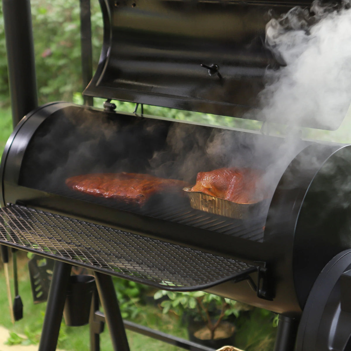 Heavy Duty BBQ Charcoal Grill with Offset Smoker Q498