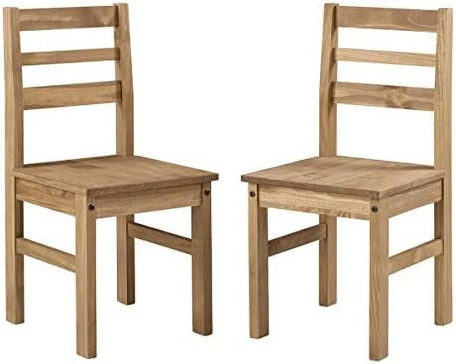 Solid Wood Dining Chair Set of 2 Ladder Back L650876