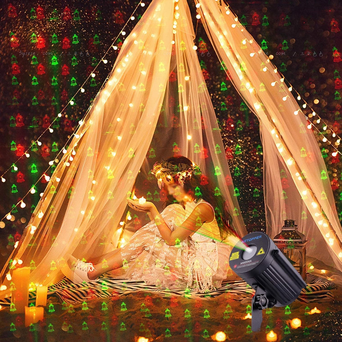 IP65 Waterproof Decorative Projector with RF Wireless Remote E139198