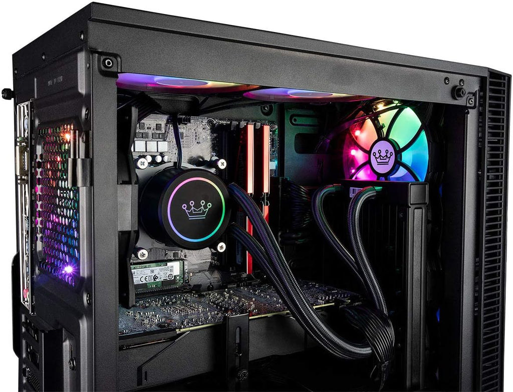Micro ATX Gaming Desktop Case with Tempered Glass Door E548971