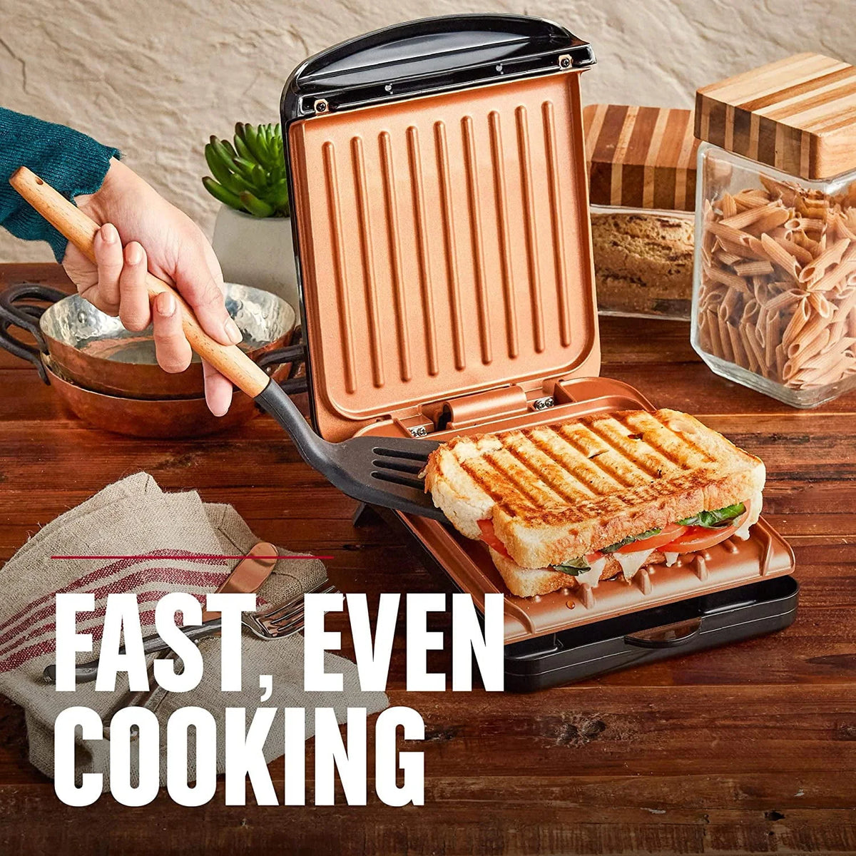Black Electric Indoor Grill and Panini Press K232418