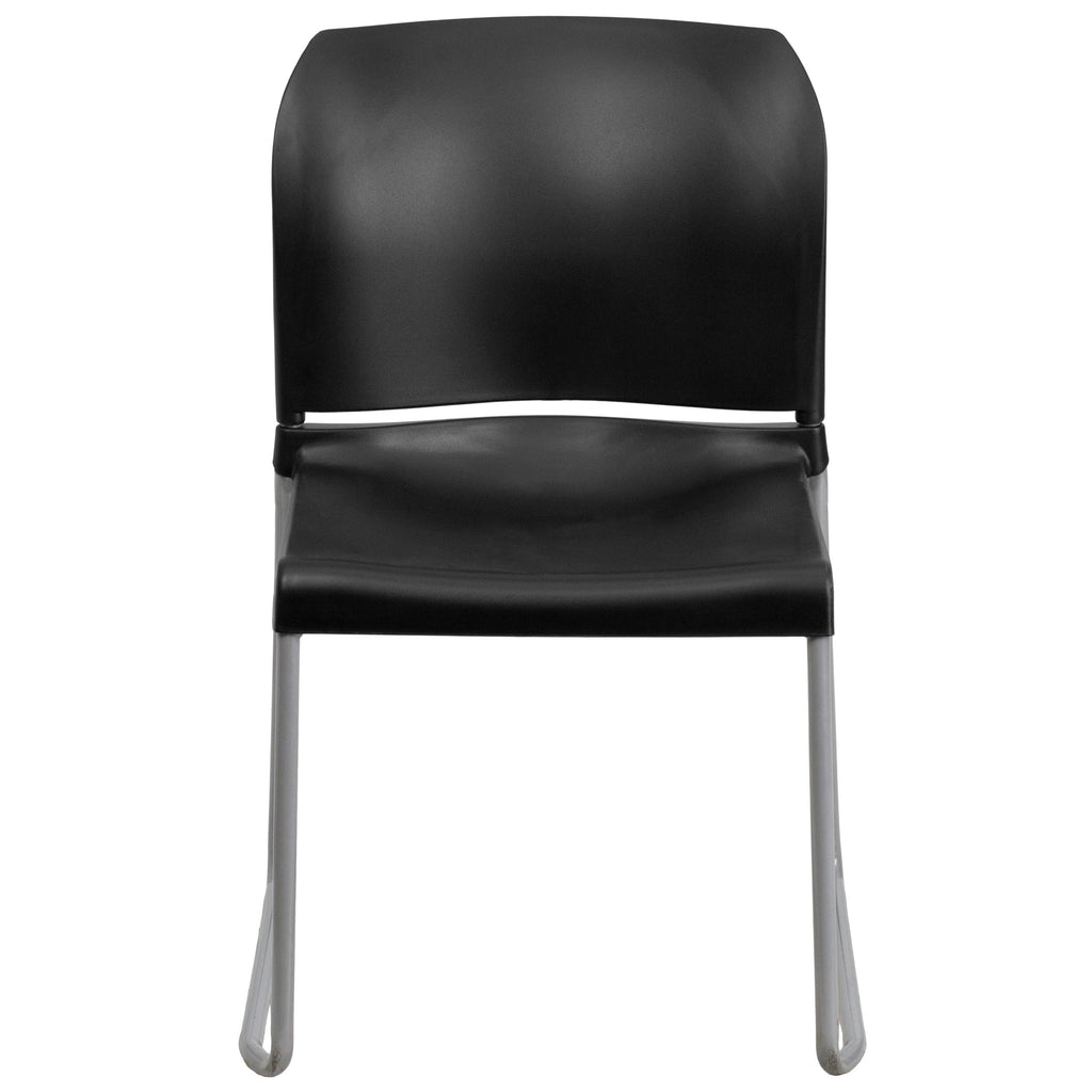 Black 5 Pk. Stack Chair with Sled Base X68095