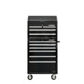 30 in. 10-Drawer Tool Chest and Rolling Cabinet Set in Gloss Black G898131