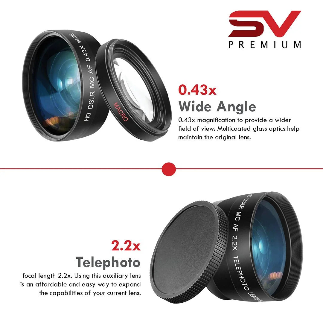 DSLR Camera with 18-55mm + 75-300mm Lens + 2 Pack 128GB Memory Card + Case + Tripod X979