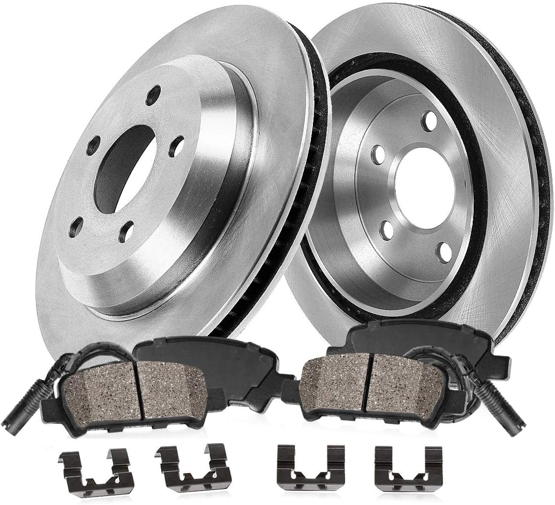 356mm 5 Lug Rotors Ceramic Brake Pads Hardware Sensors O387464