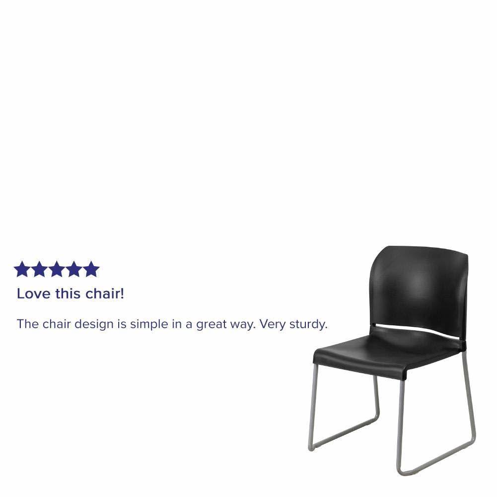 Black 5 Pk. Stack Chair with Sled Base X68095