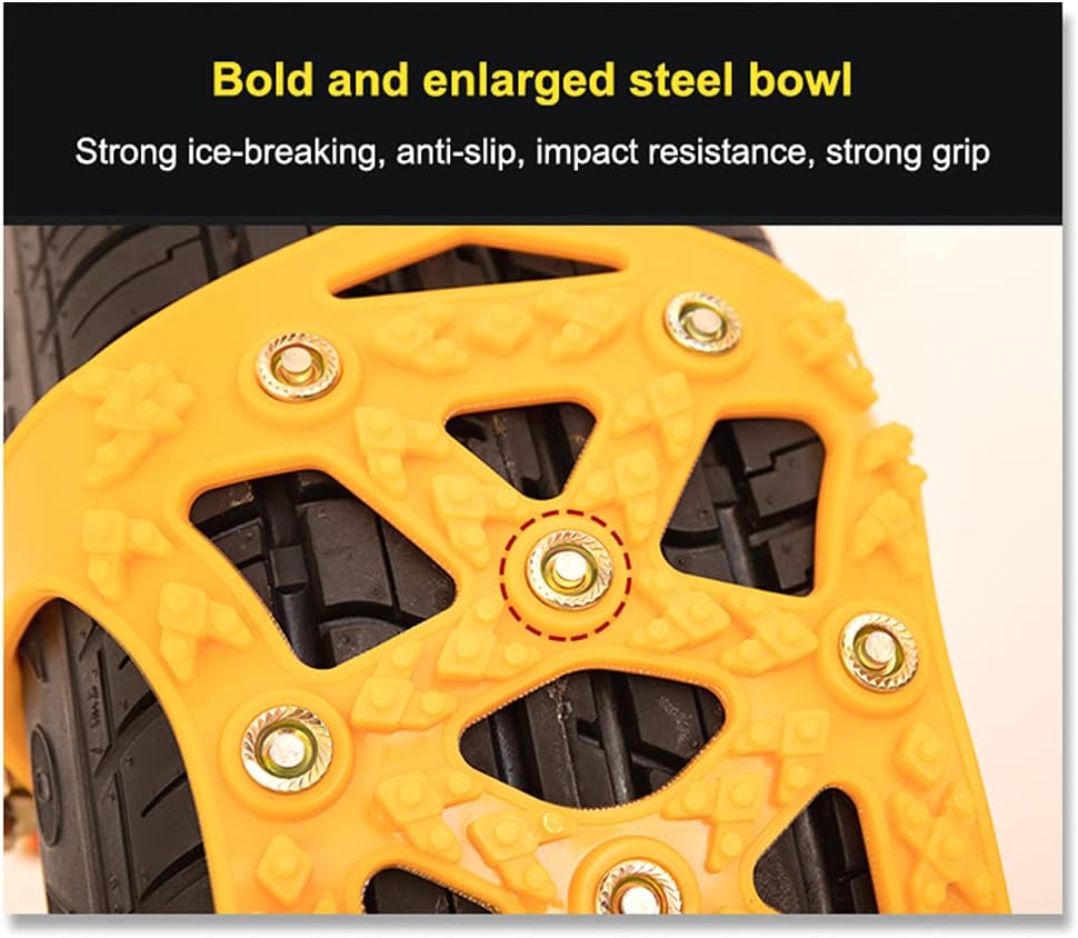 Universal Snow Chains 6pcs 8mm Adjustable Tire Chains A964922