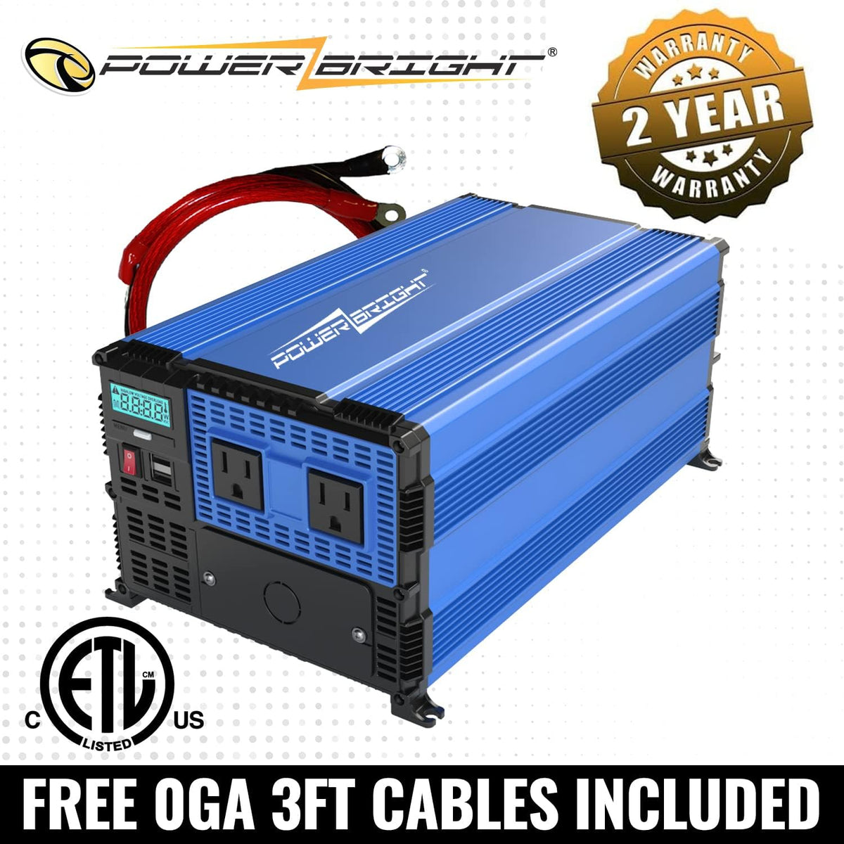 4000 Watts 12V to 110V Modified Sine Wave Power Inverter S612