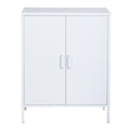 White Metal 2-Door Storage Cabin F85315