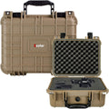 Protective Camera Hard Case Water & Shock Proof with Foam Tan Pack of 2 B58810