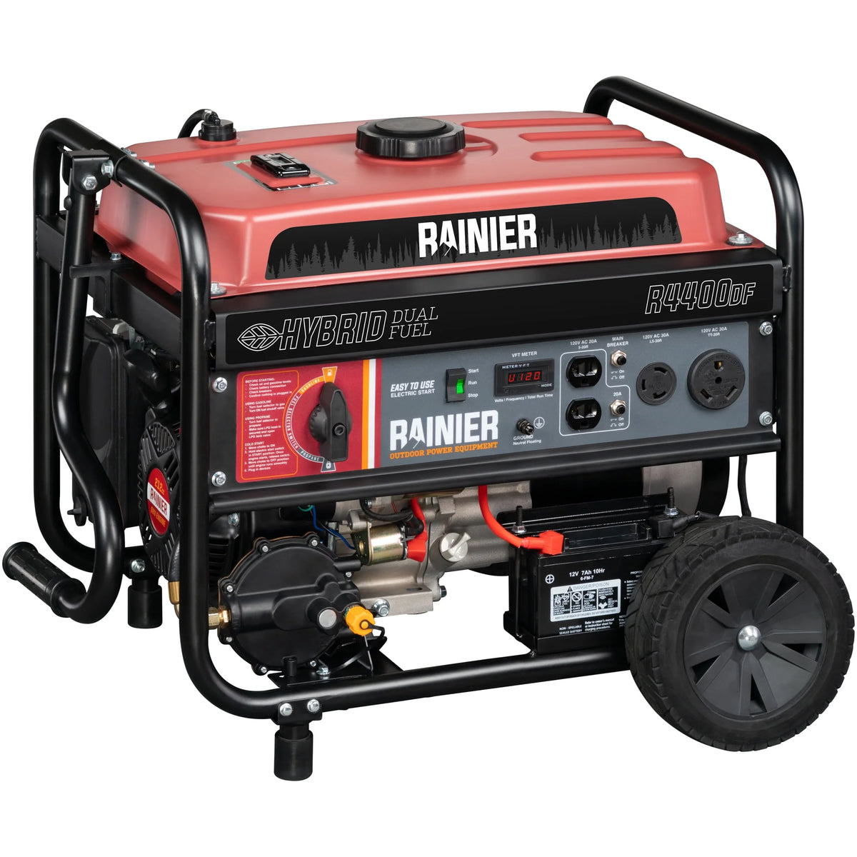 4400 Watt Dual Fuel Portable Generator with Electric Start S810