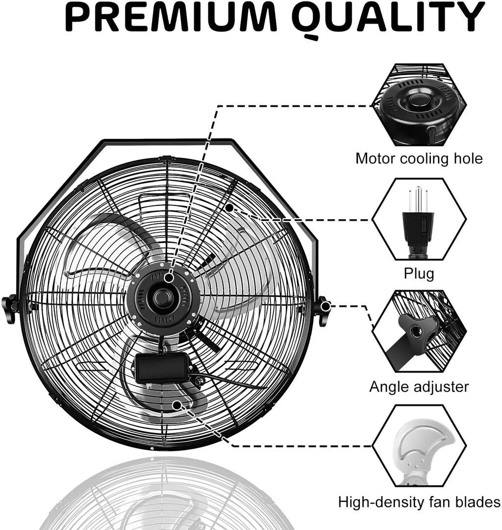 18'' 3 Speed Metal Ventilation Fan 2-Pack F637