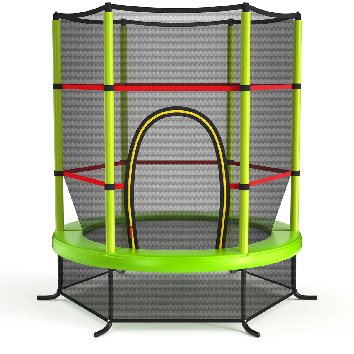 55'' Recreational Trampoline with Enclosure Net O4426