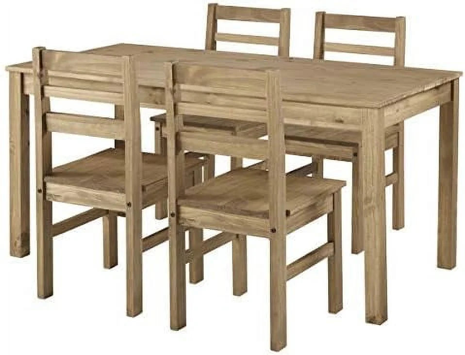 Solid Wood Dining Chair Set of 2 Ladder Back L650876