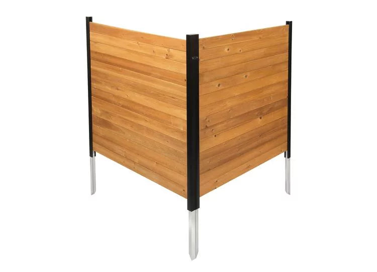 Outdoor Wood Privacy Screen Enclosure 42in H x 38in W 2 Panels X376
