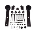 72 in. Matte Black Sliding Door Track and Hardware Set R396