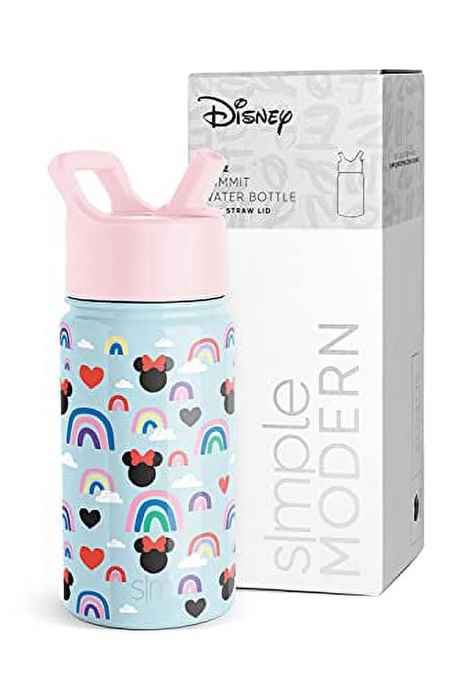 Kids Water Bottle with Straw Lid, Insulated Stainless Steel, 14oz V999592