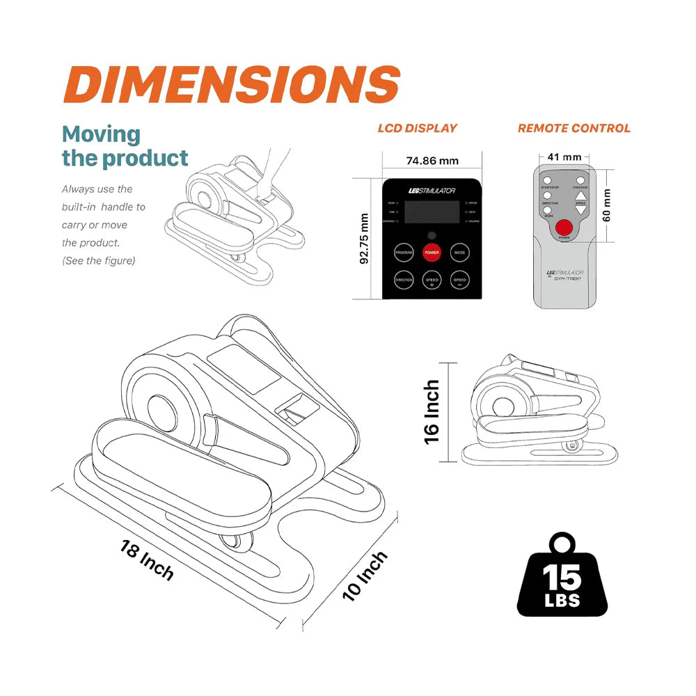Seated Under Desk Elliptical Machine with Remote Control U95836