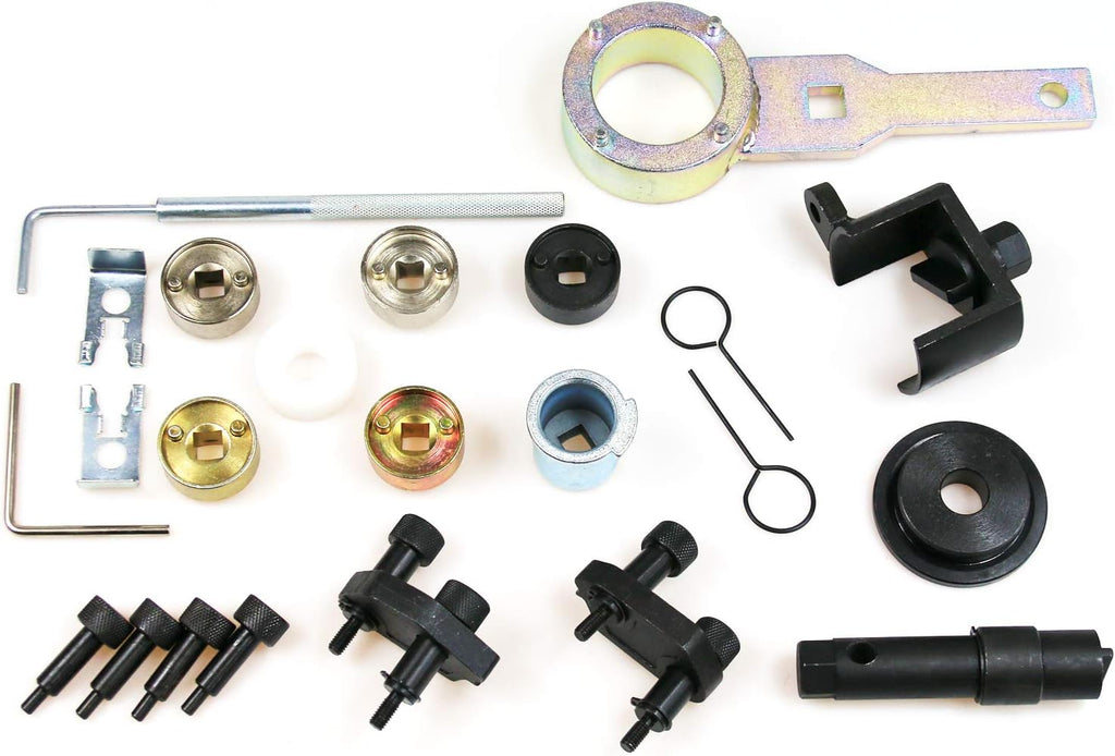 Engine Timing Camshaft Adjustment Tool Kit with Crankshaft Holding Wrench Q2197