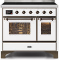White Induction Range with Electric Oven J421
