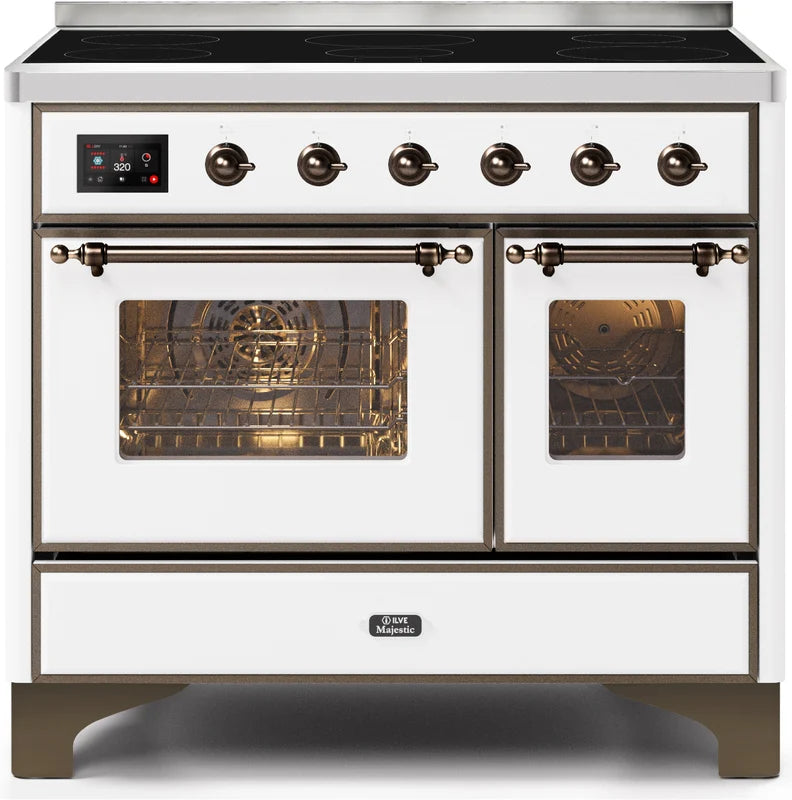 White Induction Range with Electric Oven J421