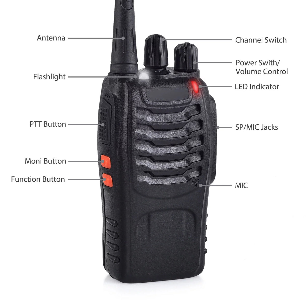 16CH UHF Two Way Radio Walkie Talkie V452
