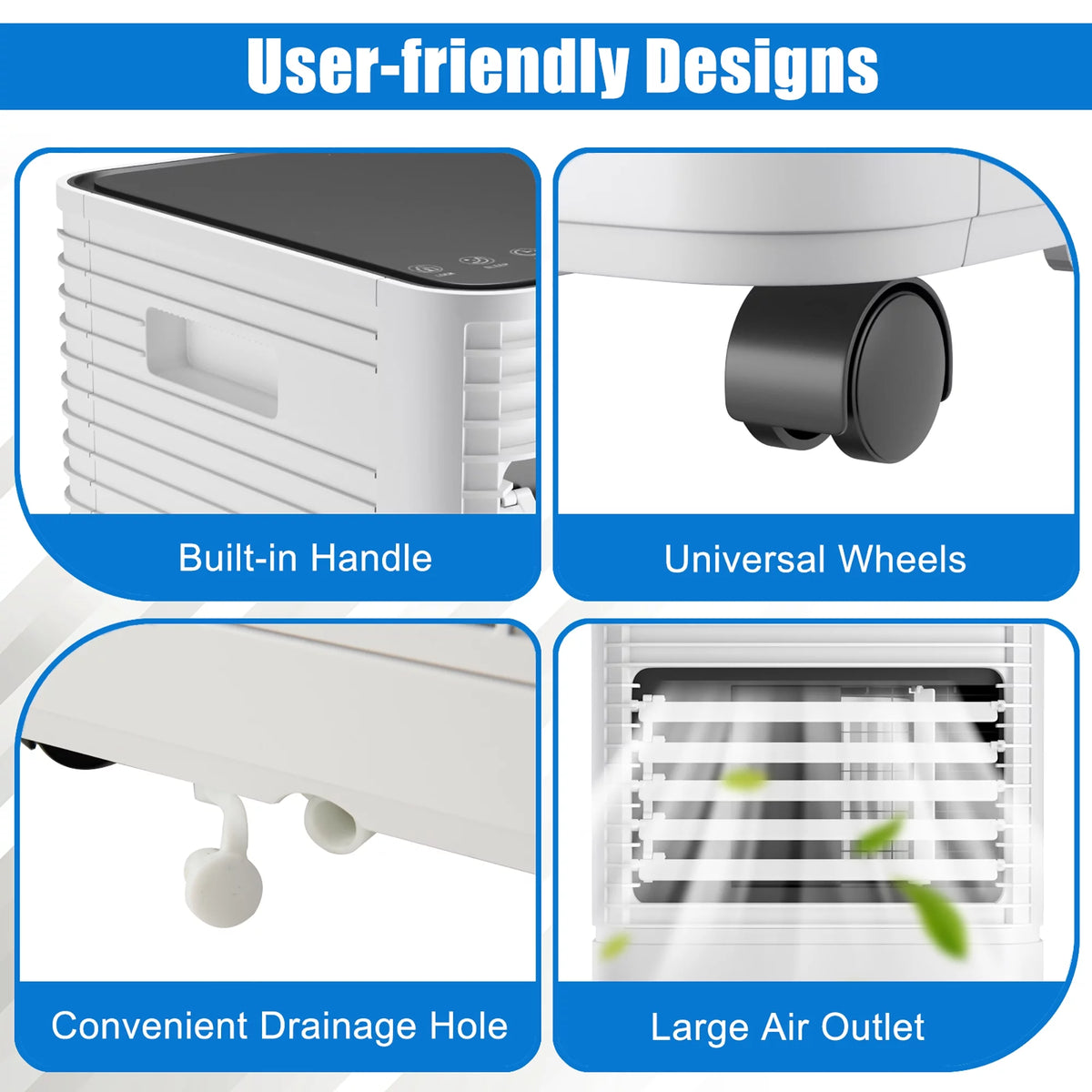 5000 BTU Portable Air Conditioner 3-in-1 Black F108512