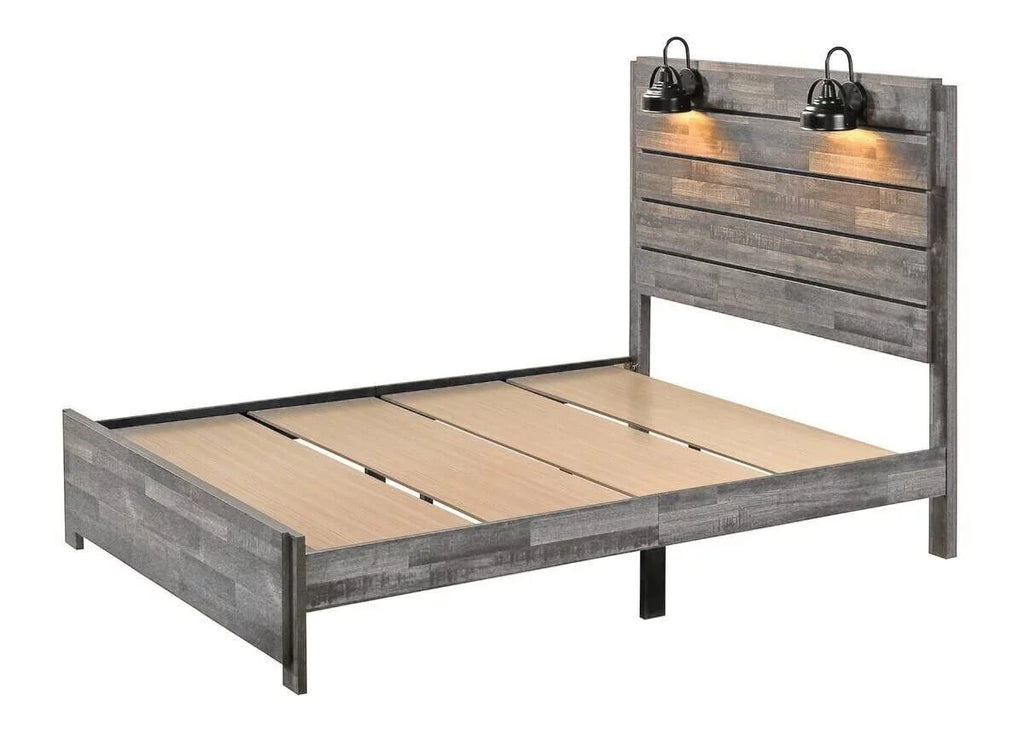 Queen Size Wooden Platform Bed H27390