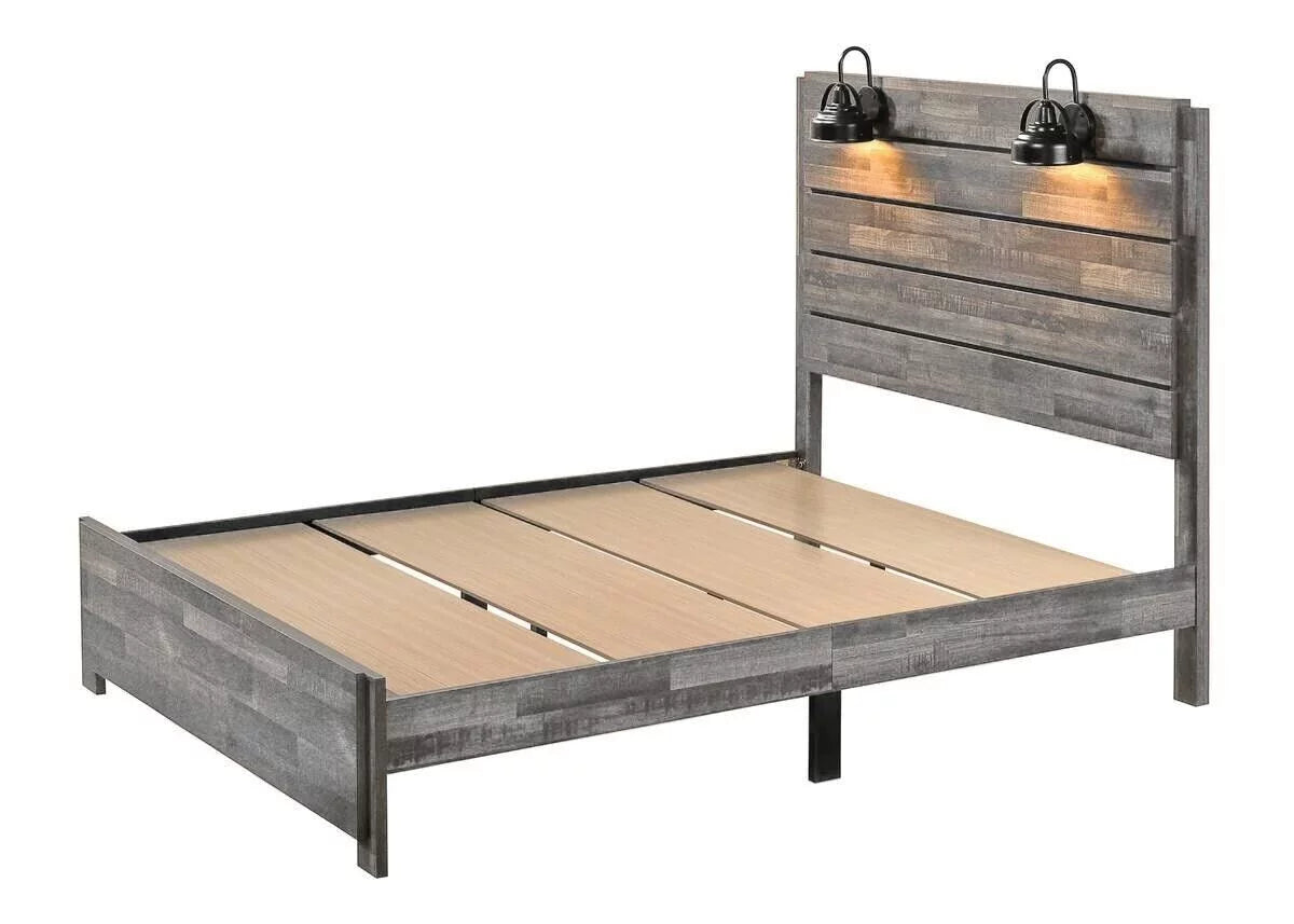 Queen Size Wooden Platform Bed H27390