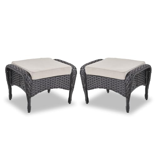 Brown Wicker High Back Patio Club Chair Set of 2 with Removable Cushions X440187