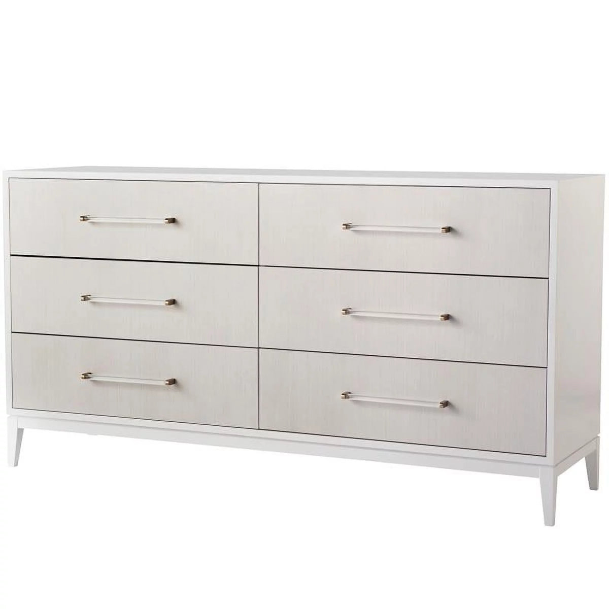 White Wood 6 Drawer Dresser I7314