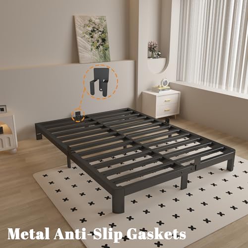 Black 16 Inch Metal Platform Full Size Bed Frame U366