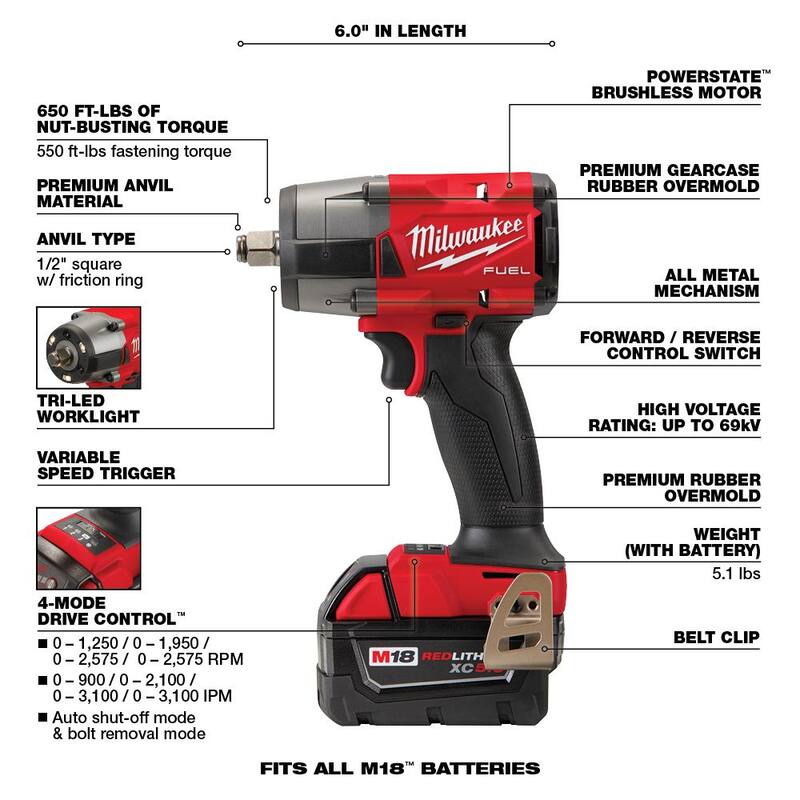 18V Lithium-Ion Brushless Cordless Combo Kit with Two 5.0 Ah Batteries (7-Tool) Q78989