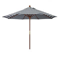 9 ft. Patio Umbrella in Navy White Cabana Stripe U62207