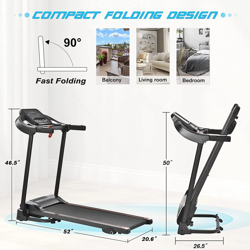 Folding Treadmill with Bluetooth and Incline W18652