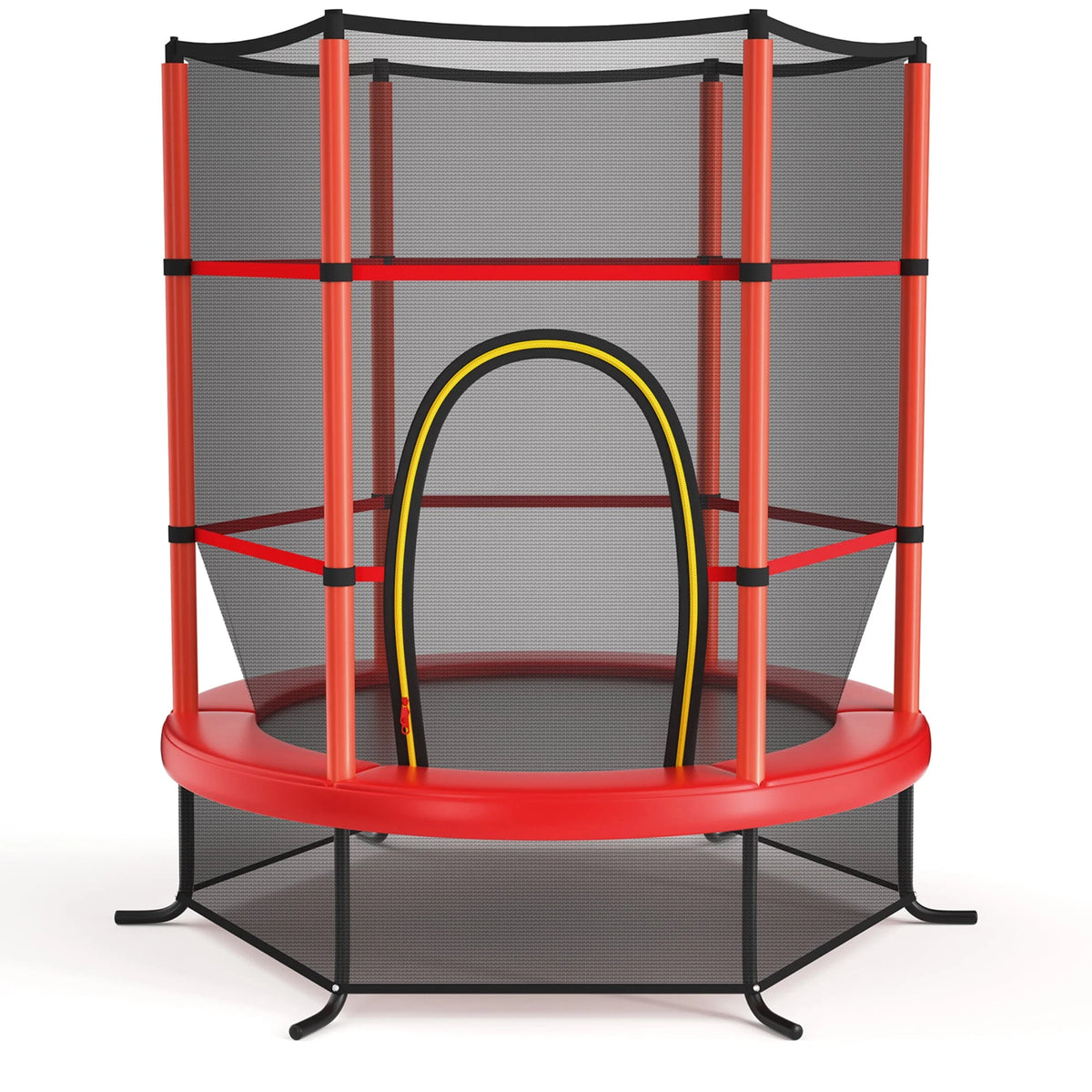 55'' Recreational Trampoline with Enclosure Net O4426