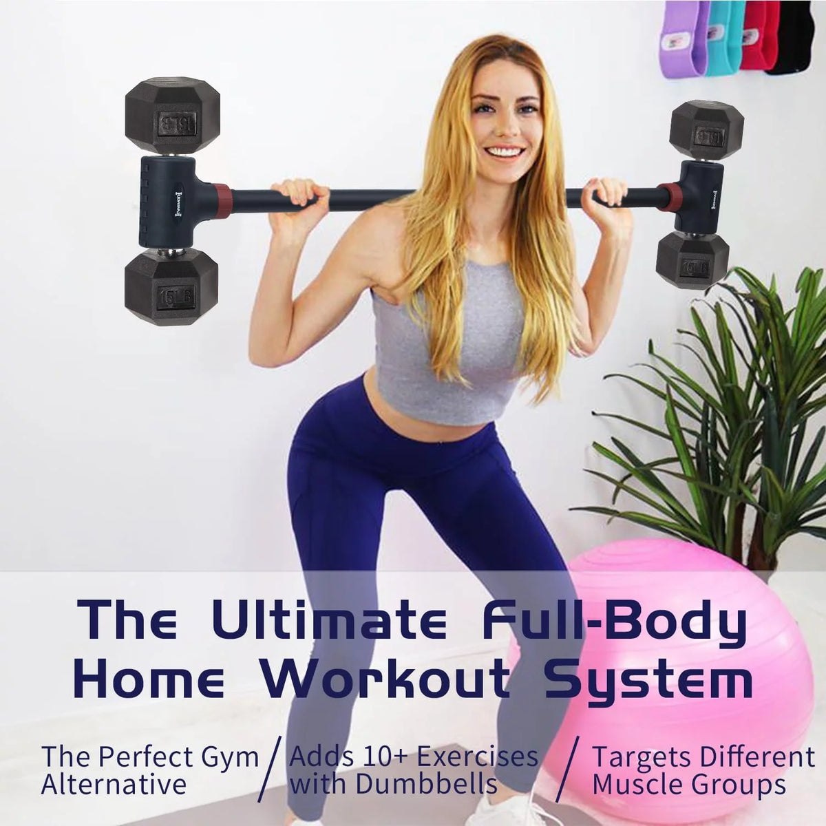 Adjustable Dumbbell Barbell Converter P898