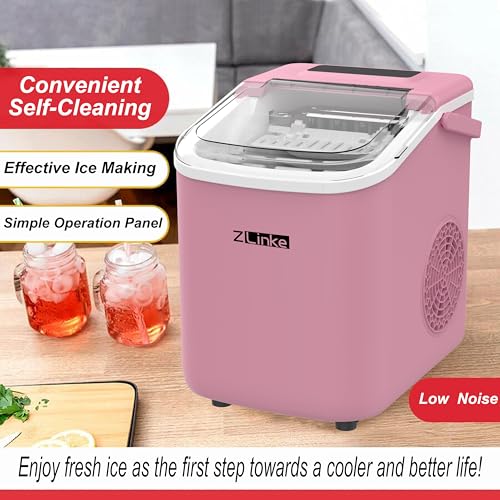 Portable Countertop Ice Maker with Self-Cleaning, Ice Scoop, and Basket L20848