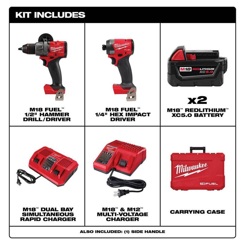 18-V Lithium-Ion Brushless Cordless Hammer Drill and Impact Driver Combo Kit B493537