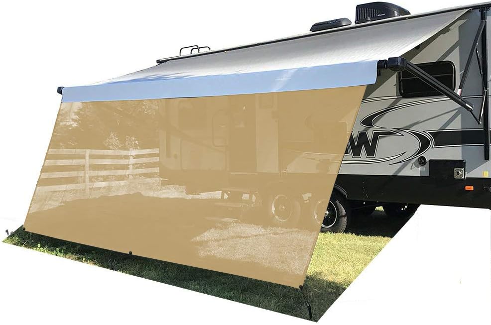 Black Mesh RV Awning Sun Shade 8' X 20'3'' O965810