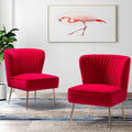 Red Gold Legs Side Chair Set of 2 O20520