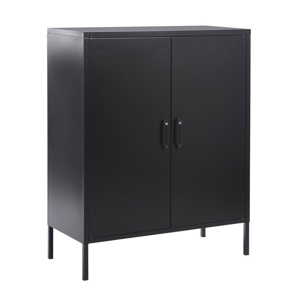 White Metal 2-Door Storage Cabin F85315