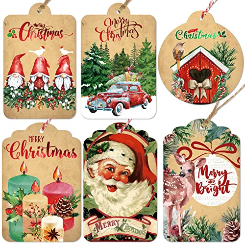 60 Count Christmas Gift Tags with String I2074