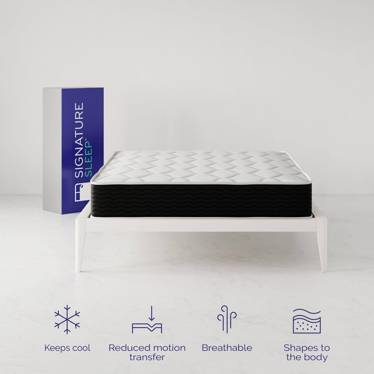 Queen Encased Coil and Memory Foam Hybrid Mattress E732093