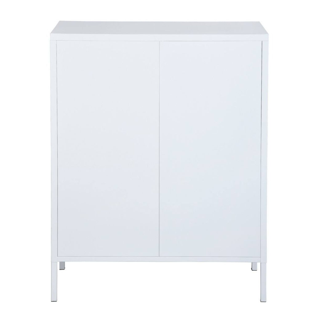 White Metal 2-Door Storage Cabin F85315