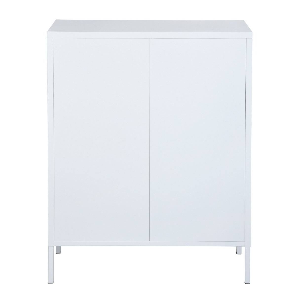 White Metal 2-Door Storage Cabin F85315