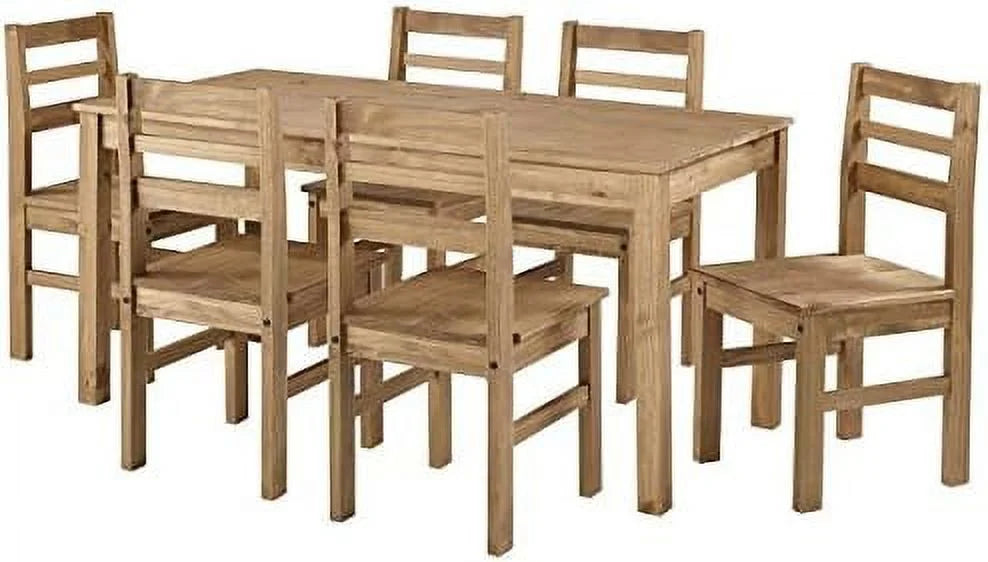 Solid Wood Dining Chair Set of 2 Ladder Back L650876