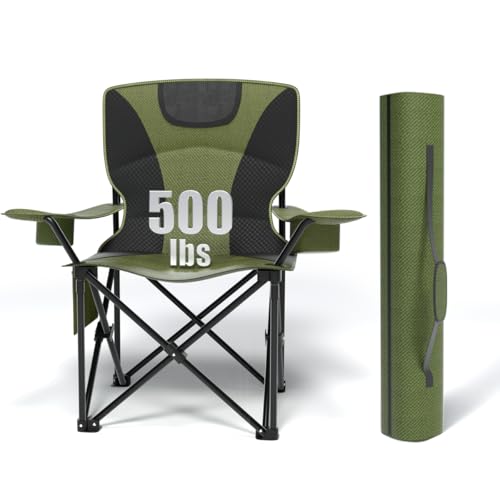 Heavy Duty Folding Chair 500LB Capacity with Cup Holder S795